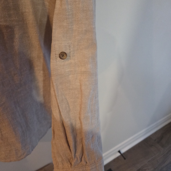 Joe Fresh Women's Linen-Cotton Blend Button-Up Shirt - Picture 3 of 7